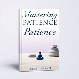 A beautifully designed book cover for 'Mastering Patience' by Great Learner