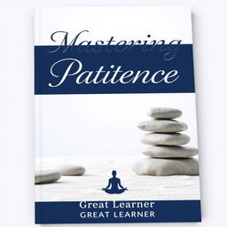 A beautifully designed book cover for 'Mastering Patience' by Great Learner