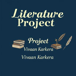 A creative cover page design for a 'Literature Project'