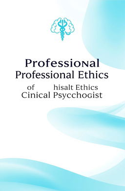 A professional assignment cover page for the topic 'Professional Ethics of a Clinical Psychologist'