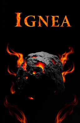 A dramatic dark cover featuring a central volcanic stone, radiating warmth and energy that symbolizes fire