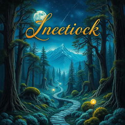 A captivating book cover design featuring an enchanting fantasy landscape