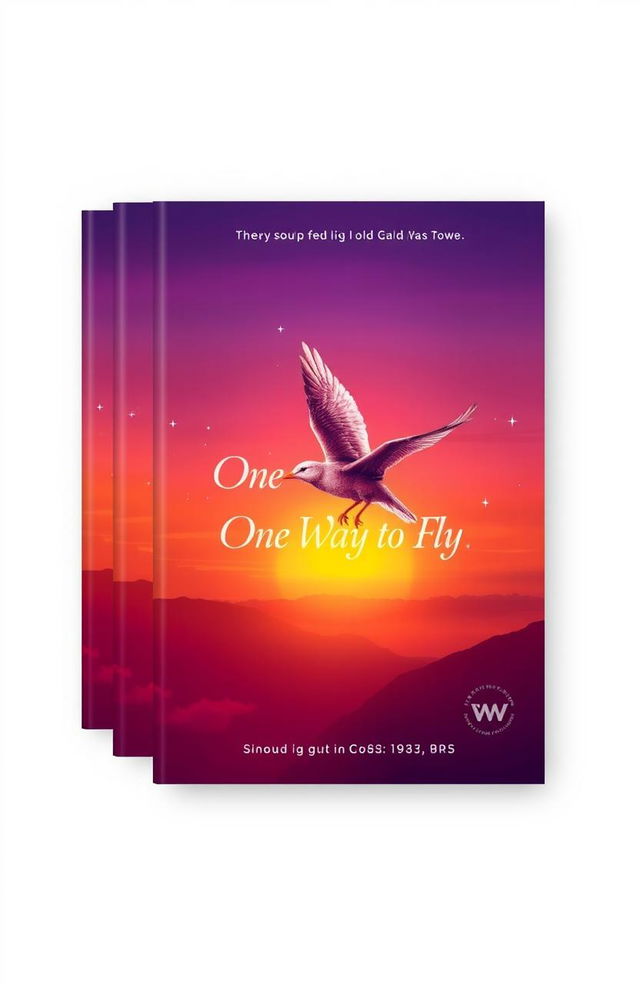 A visually striking book cover design for three books titled "One Way to Fly"