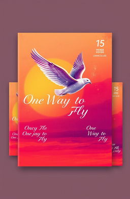 A visually striking book cover design for three books titled "One Way to Fly"