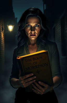 A chilling scene from a murder mystery titled 'The Book of Morrison'