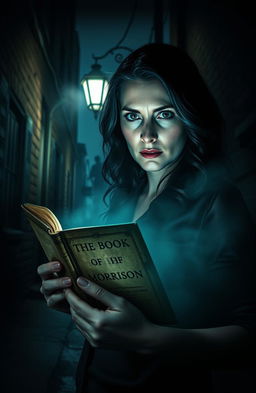 A chilling scene from a murder mystery titled 'The Book of Morrison'