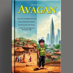 A thought-provoking book cover illustrating the coming-of-age journey of a boy growing up in a closed, underdeveloped community
