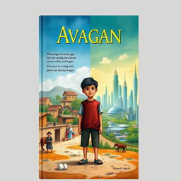 A thought-provoking book cover illustrating the coming-of-age journey of a boy growing up in a closed, underdeveloped community