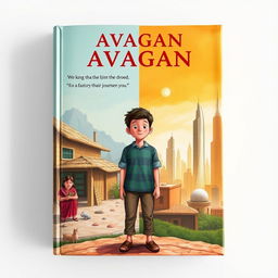 An engaging book cover illustrating the journey of a boy who grows up in a closed, underdeveloped community and yearns to escape to the futuristic city of Avagan
