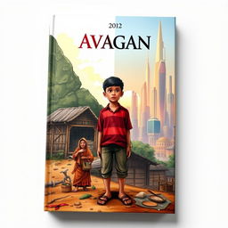 An engaging book cover illustrating the journey of a boy who grows up in a closed, underdeveloped community and yearns to escape to the futuristic city of Avagan