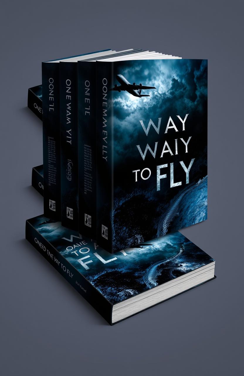 A striking book cover design for a novel titled "ONE WAY TO FLY"