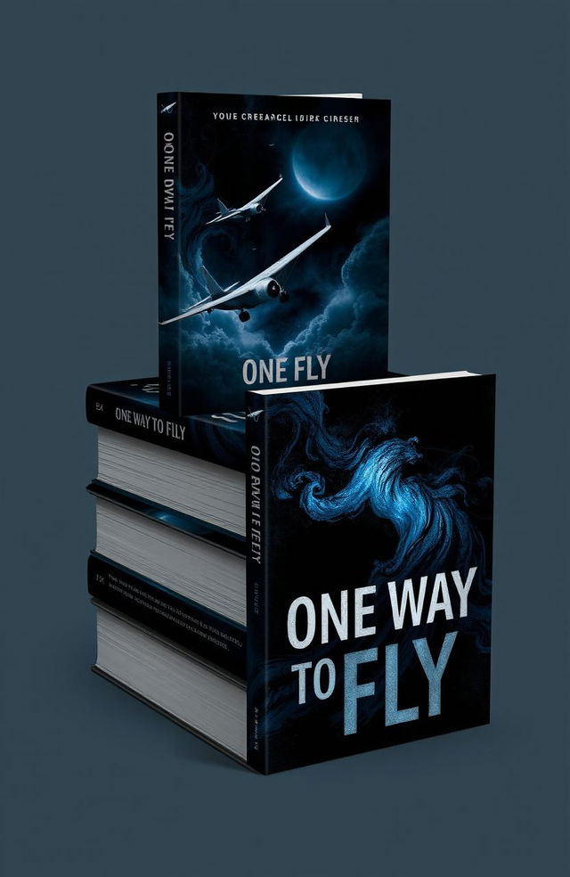 A striking book cover design for a novel titled "ONE WAY TO FLY"