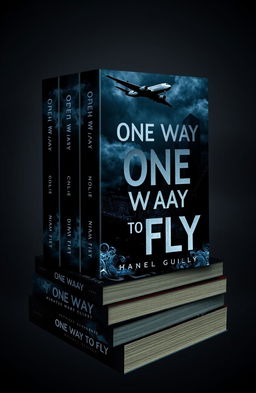 A striking book cover design for a novel titled "ONE WAY TO FLY"