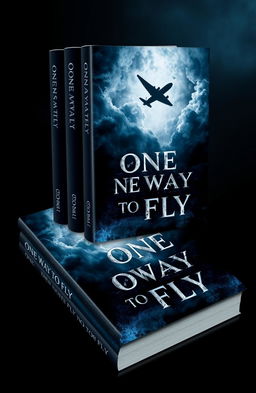 A striking book cover design for a novel titled "ONE WAY TO FLY"
