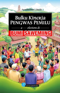 A book cover design for 'Buku Kinerja Pengawas Pemilu di Bumi Sawerigading'