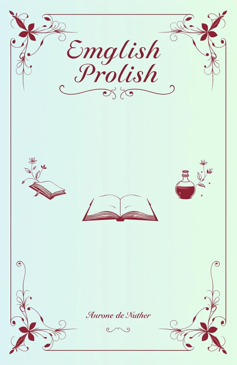 A visually appealing cover page for an English project, featuring an elegant title design at the top that reads 'English Project' in an artistic font