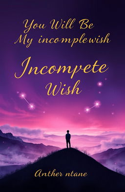 A visually striking book cover for a novel titled 'You Will Be My Incomplete Wish Forever'