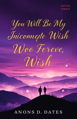 A visually striking book cover for a novel titled 'You Will Be My Incomplete Wish Forever'