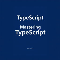 A clean and modern book cover design for a TypeScript programming book