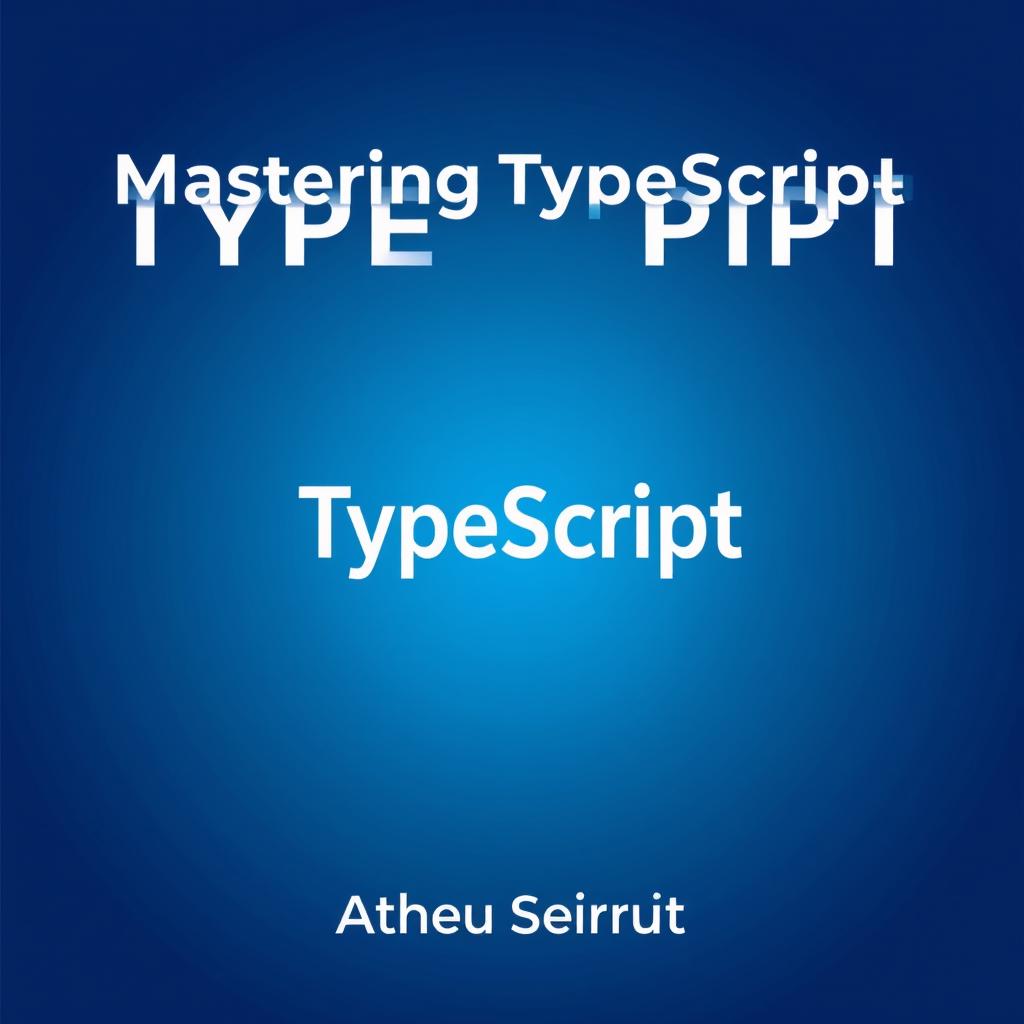 A clean and modern book cover design for a TypeScript programming book