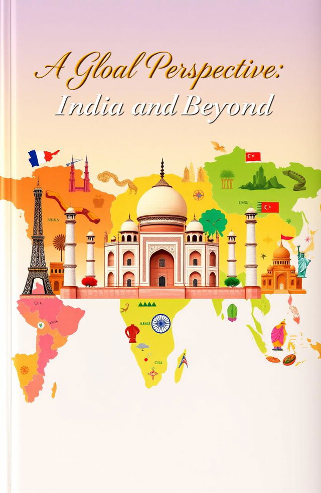 A vibrant cover page representing the theme of India and its cultural diversity alongside elements from other countries