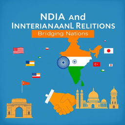 A professional and visually striking cover page focused on India’s international relations