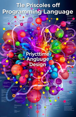 An expressive and visually stunning representation of the principles of programming language design, featuring key concepts such as syntax, semantics, and pragmatics