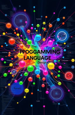 An expressive and visually stunning representation of the principles of programming language design, featuring key concepts such as syntax, semantics, and pragmatics