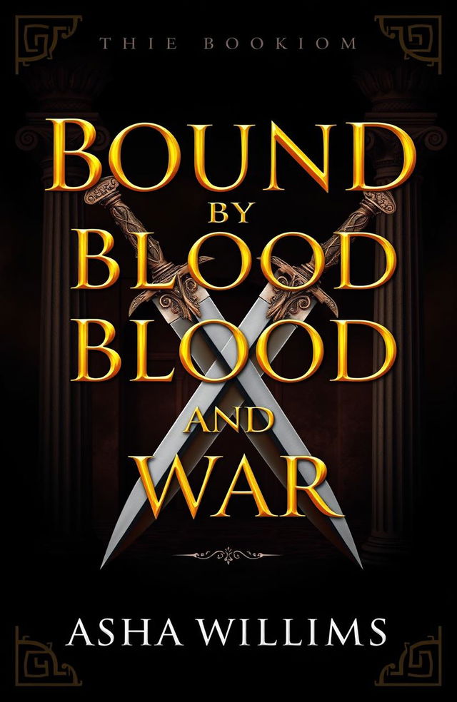 A visually stunning book cover design for the fantasy novel 'Bound by Blood and War' by Asha Williams