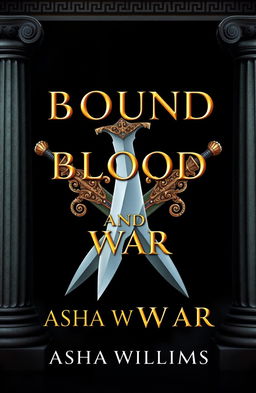 A visually stunning book cover design for the fantasy novel 'Bound by Blood and War' by Asha Williams