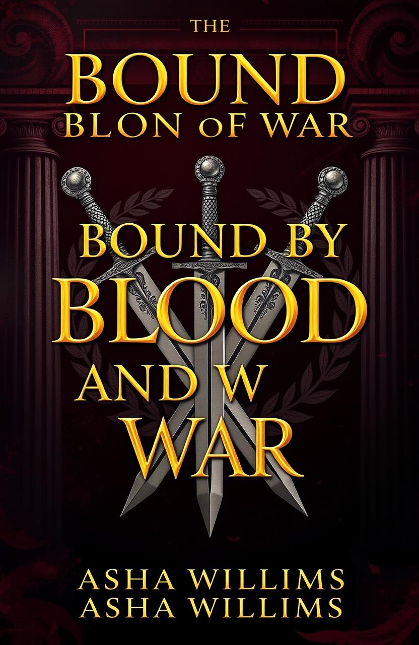 A captivating book cover design for 'Bound by Blood and War' by Asha Williams