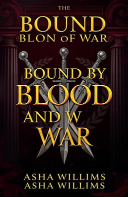 A captivating book cover design for 'Bound by Blood and War' by Asha Williams