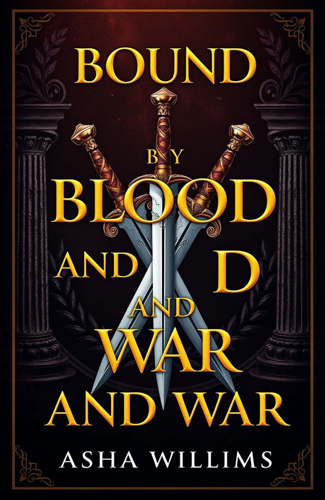 A captivating book cover design for 'Bound by Blood and War' by Asha Williams