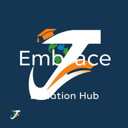 Design a professional logo for Embrace Education Hub, a consultancy focused on helping students pursue education abroad