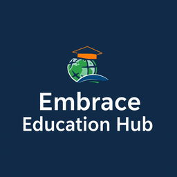 Design a professional logo for Embrace Education Hub, a consultancy focused on helping students pursue education abroad