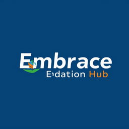 Design a creative and professional logo for 'Embrace Education Hub', a consultancy that helps students pursue education abroad