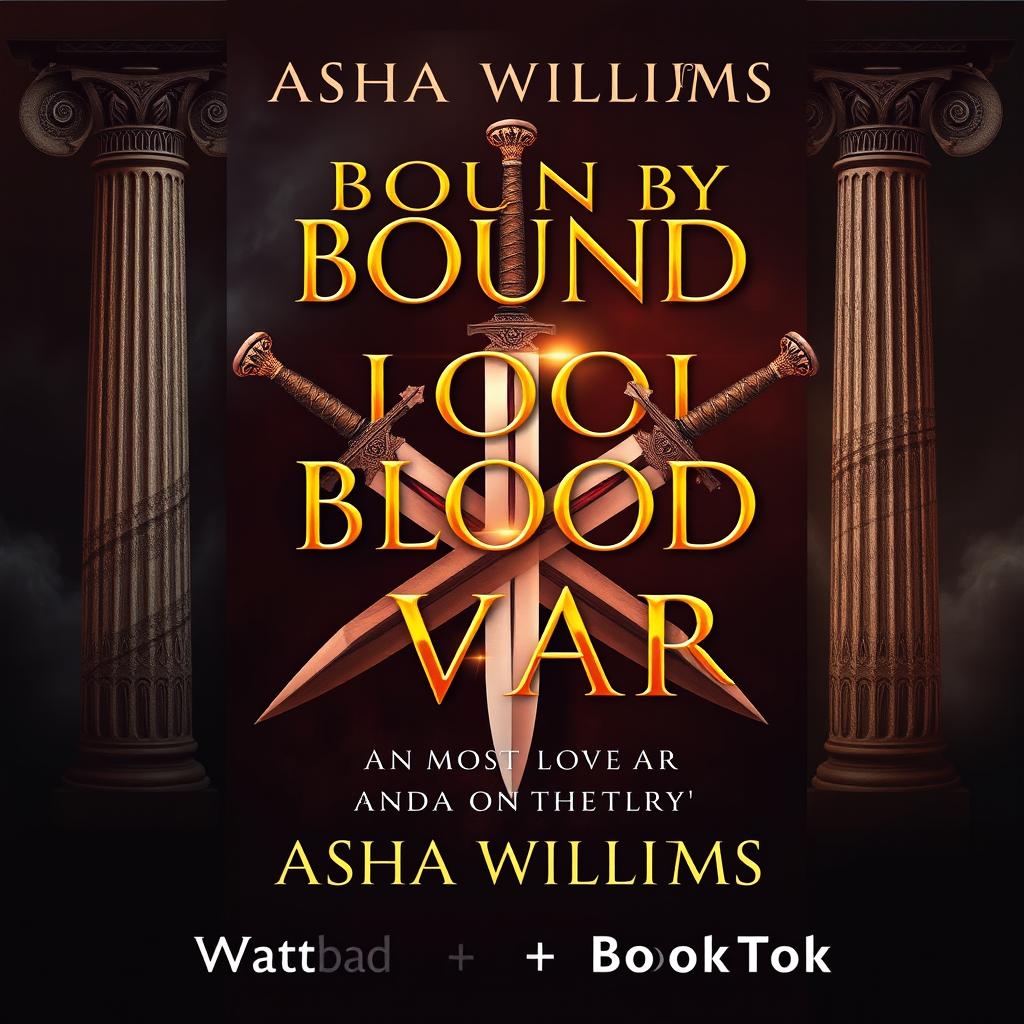 A stunning book cover design for 'Bound by Blood and War' by Asha Williams