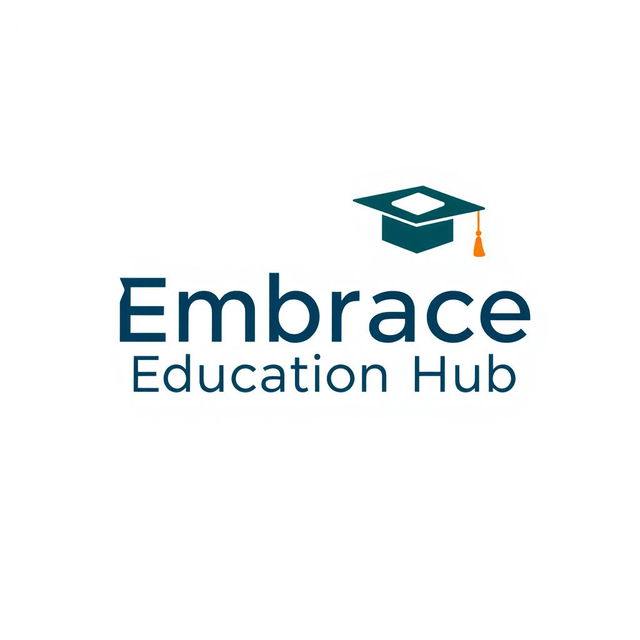 A creative and professional logo design for "Embrace Education Hub", a consultancy for students pursuing education abroad