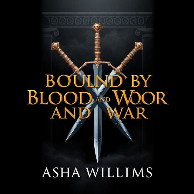 A stunning and professional book cover design for 'Bound by Blood and War' by Asha Williams