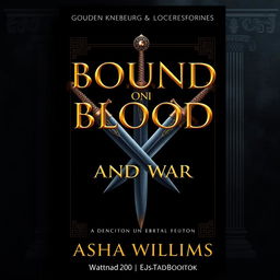 A stunning and professional book cover design for 'Bound by Blood and War' by Asha Williams