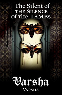 Create a stunning and eerie book cover for a psychological thriller novel titled "The Silence of the Lambs"