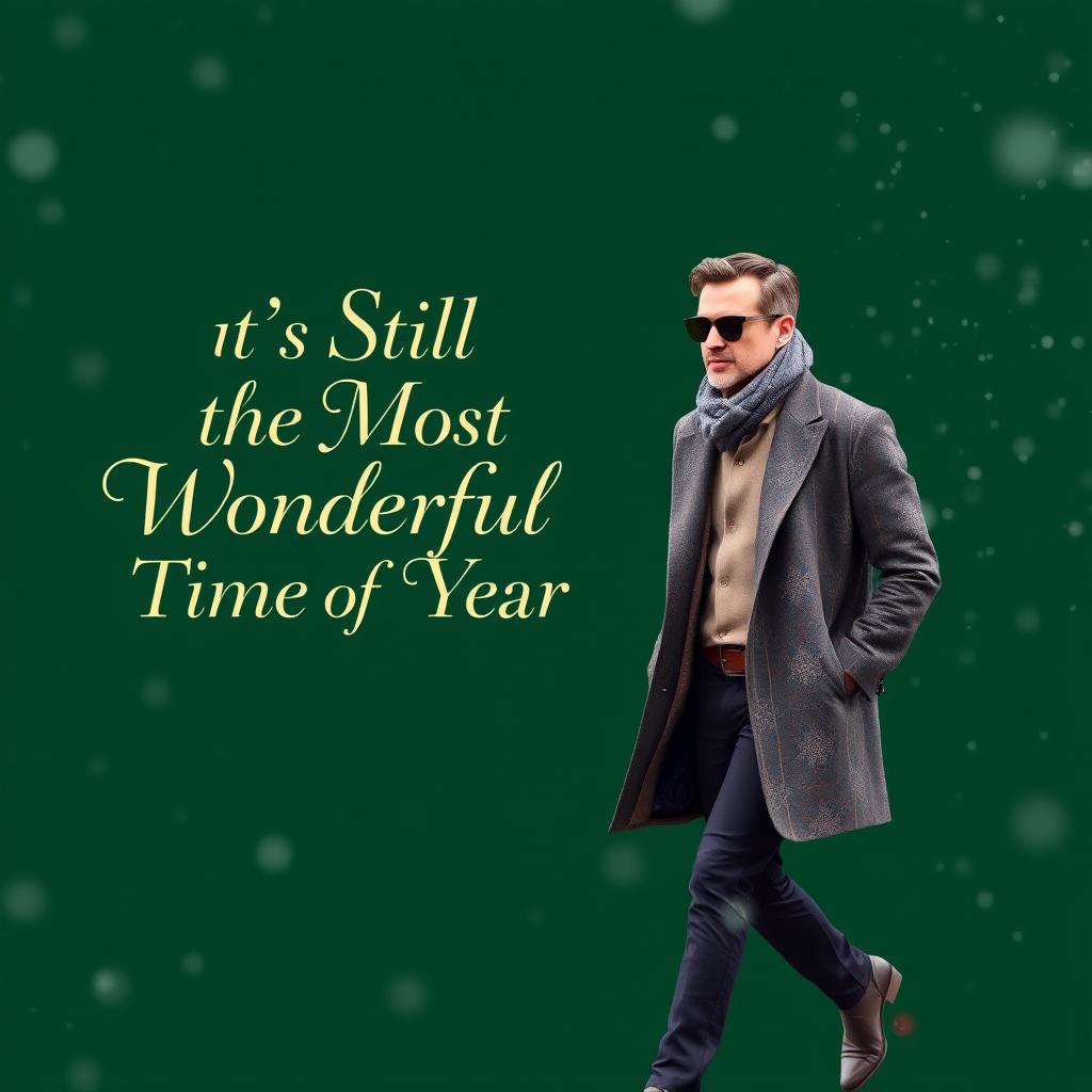 A rich green background featuring the title "It’s Still the Most Wonderful Time of the Year" in an elegant, stylized font