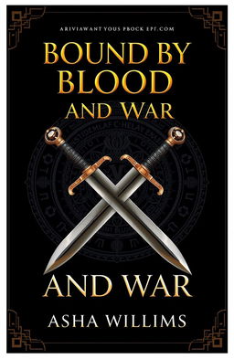 A stunning book cover design for the fantasy book "Bound by Blood and War" by Asha Williams