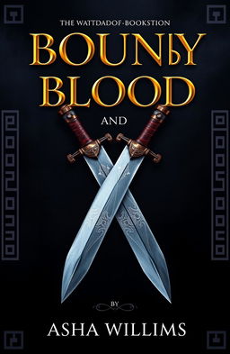 A stunning book cover design for the fantasy book "Bound by Blood and War" by Asha Williams