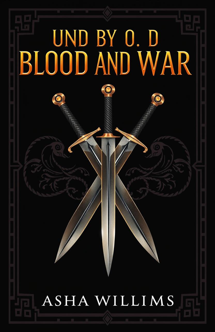 A stunning book cover design for the fantasy book "Bound by Blood and War" by Asha Williams