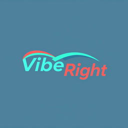 A modern, stylish logo for a brand named 'Vibe Right'