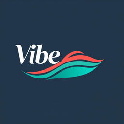 A modern, stylish logo for a brand named 'Vibe Right'
