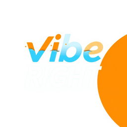 A modern and energetic logo for 'Vibe Right'