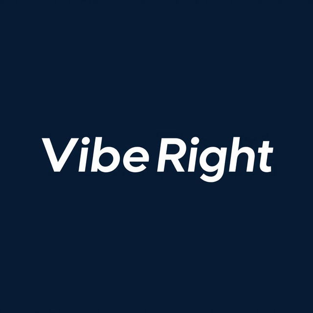 A modern and energetic logo for 'Vibe Right'