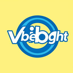 A modern and energetic logo for 'Vibe Right'
